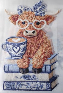 Cow drinking Tea with Books Heat Transfer