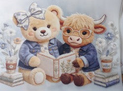 Bear and Cow with Books Heat Transfer