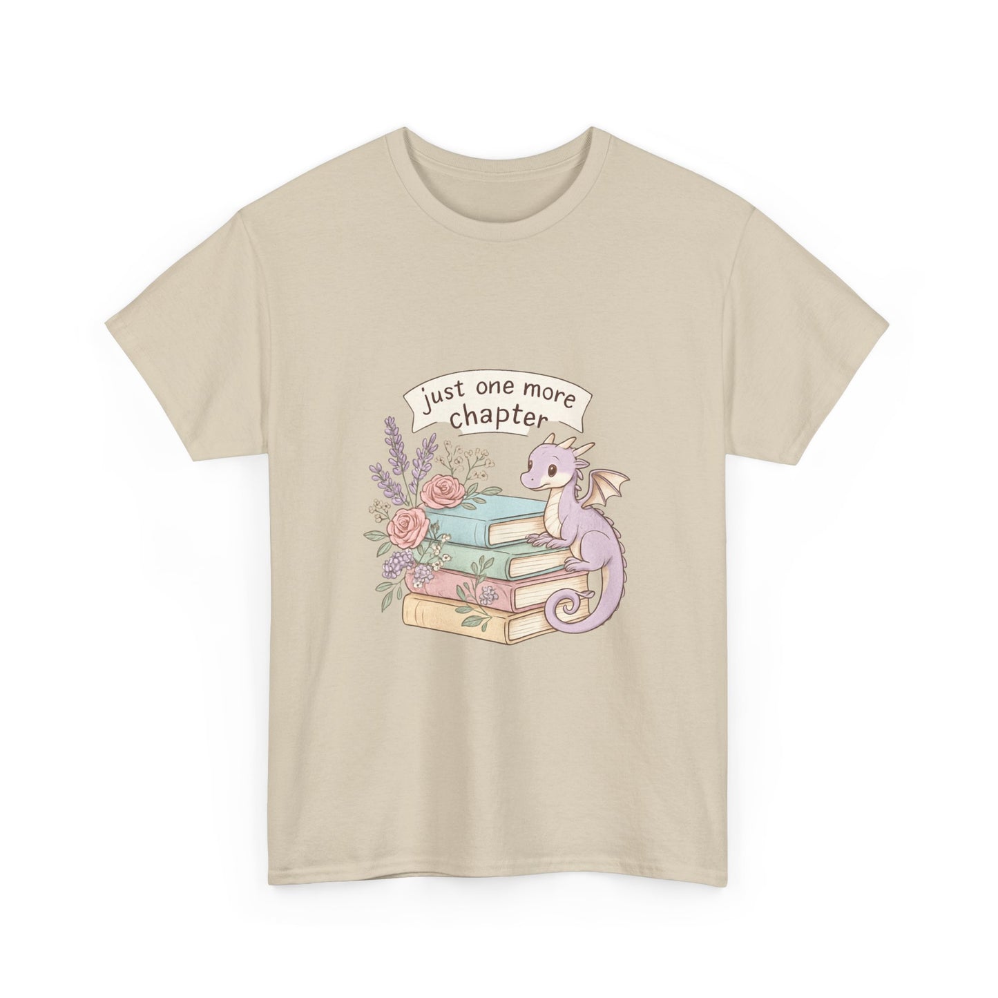 Dreamy Dragon Book Lover Tee, Just One More Chapter Shirt for Readers, Gift for Bookworm, Cozy Casual Wear, Perfect for Book Club