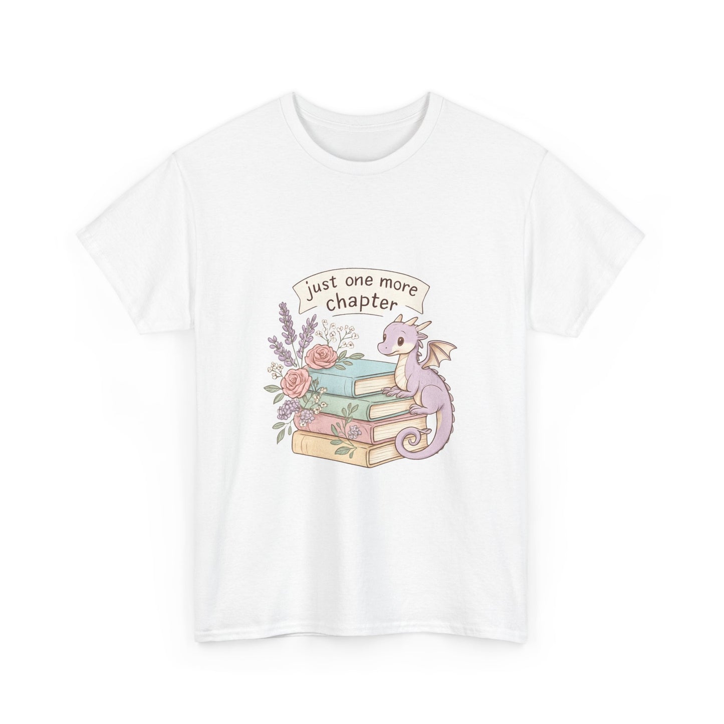 Dreamy Dragon Book Lover Tee, Just One More Chapter Shirt for Readers, Gift for Bookworm, Cozy Casual Wear, Perfect for Book Club
