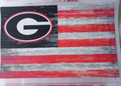 Georgia Bulldogs flag Heat Transfer