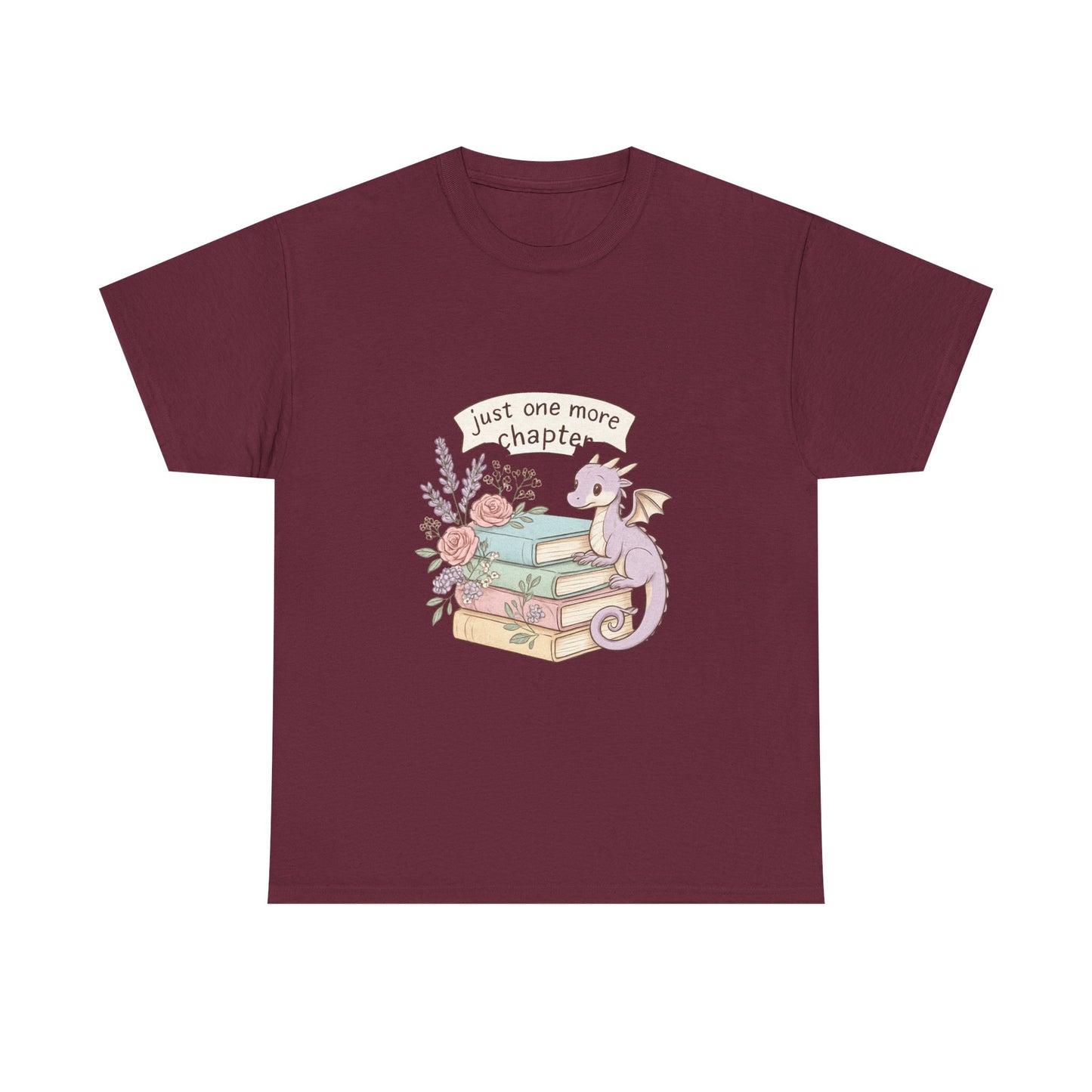 Dreamy Dragon Book Lover Tee, Just One More Chapter Shirt for Readers, Gift for Bookworm, Cozy Casual Wear, Perfect for Book Club