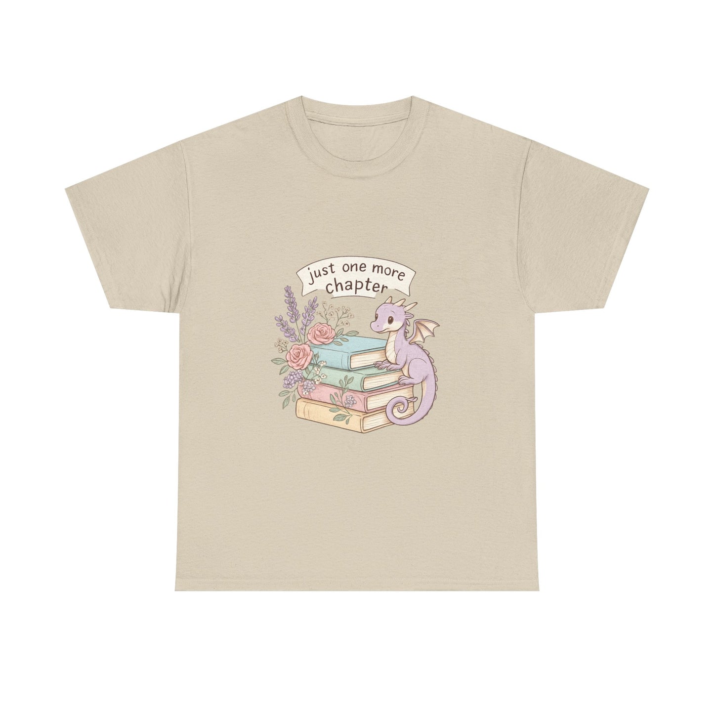 Dreamy Dragon Book Lover Tee, Just One More Chapter Shirt for Readers, Gift for Bookworm, Cozy Casual Wear, Perfect for Book Club