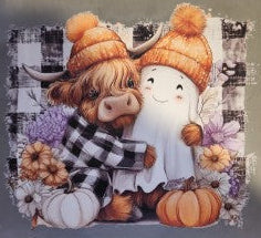 Fall Highland Cow w/Ghost HT