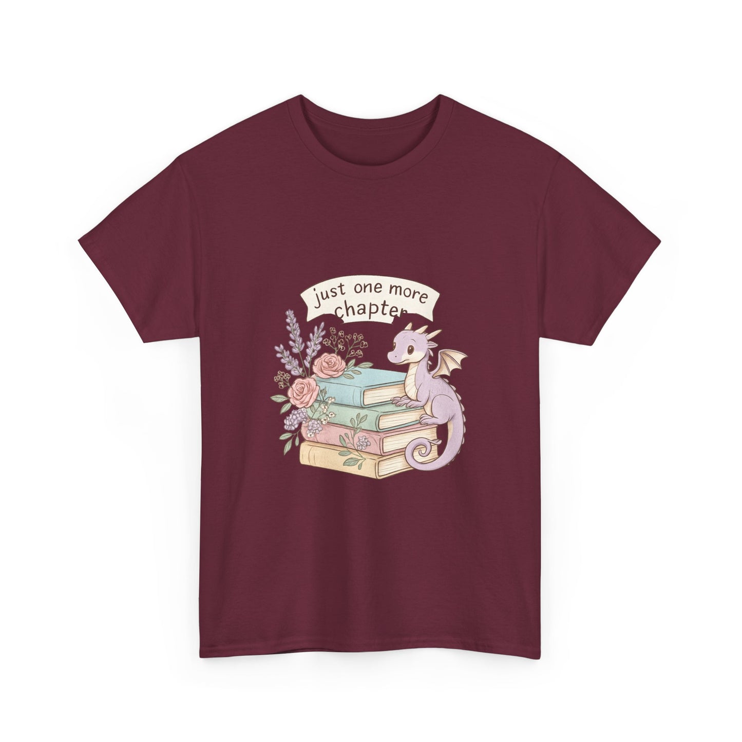 Dreamy Dragon Book Lover Tee, Just One More Chapter Shirt for Readers, Gift for Bookworm, Cozy Casual Wear, Perfect for Book Club