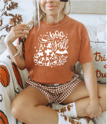 Boo Y'all - Single Color Screen Print