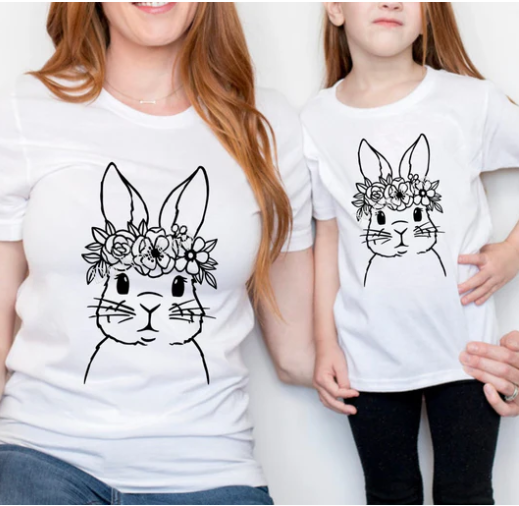 Easter Bunner Youth / Adult RTs Screen Print Transfer