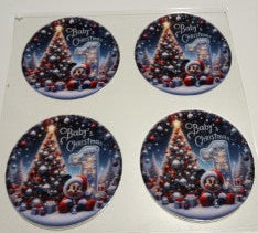 Disney Baby 1st Christmas Ornament UVDTF Wrap