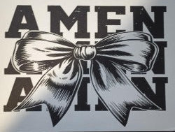 Amen with Boy Screen Print Transfer