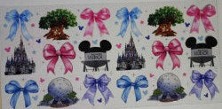 Disney World Icons UV DTF Transfer