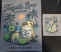 Tequila Lime Sunshine Transfer with Pcket Size