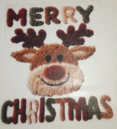 Merry Christmas Rudolf Yarn Christmas Heat Transfer