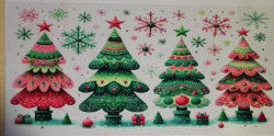 Christmas Trees UV DTF Transfer