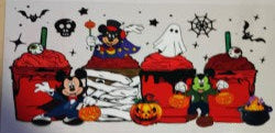 Mickey Halloween with Drink UV DTF Transfer