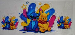 Stitch and Winnie the Pooh UV DTV Transfer