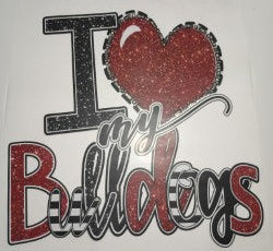 I Love my Bulldogs UGA Heat Transfer