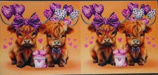 Highland Cow UV DTV Transfer for 16oz Cup