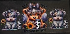 Highland Cow UV DTV Transfer