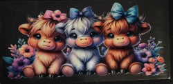 Highland Cow UV DTV Transfer