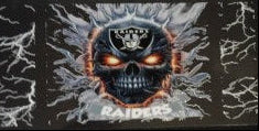 Raiders Skeleton with Lightning UV DTV Transfer