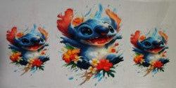 Stitch with Flowers UV DTF Transfer