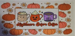 Nightmare Before Coffee UV DTF Transfer