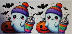 Ghost with Drink UV DTF Transfer