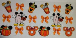 Disney Fall Bows and Cups UV DTF Transfer