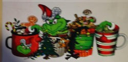 Grinch Drinks UV DTF Transfer