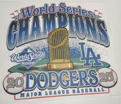 World Series Champions - LA Dodgers Heat Transfers