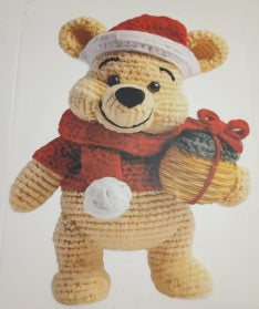 Winnie the Pooh Yarn Christmas Heat Transfer