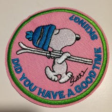 Snoopy Skiing Small Patch