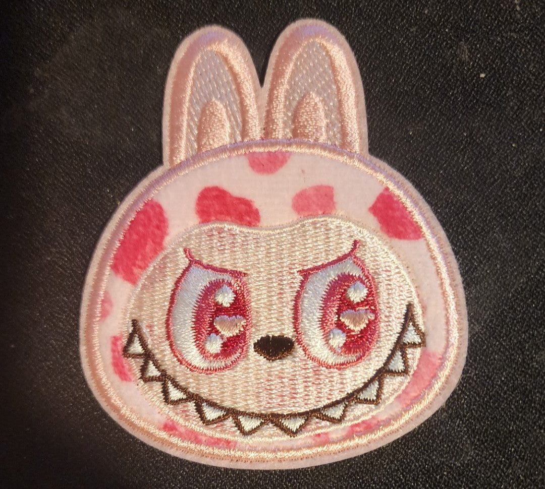 Pink Labubu Iron On Patch