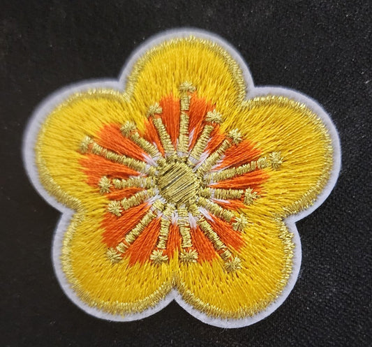 Yellow Flower Iron On Patch