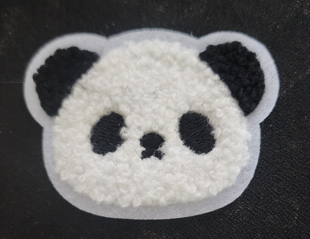 Panda Head Iron On Patch