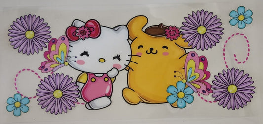 Hello Kitty & Pom Pom UV DTF Transfers 16oz Cup Wrap