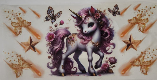 Unicorns and Butterflies UV DTF Transfers 16oz Cup Wraps