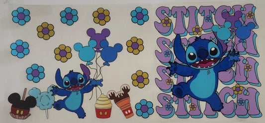 Stitch Ice Cream UV DTF Transfers 16oz Cup Wrap