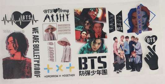 BTS w/Agust D UV DTF Transfers 16oz Cup Wrap