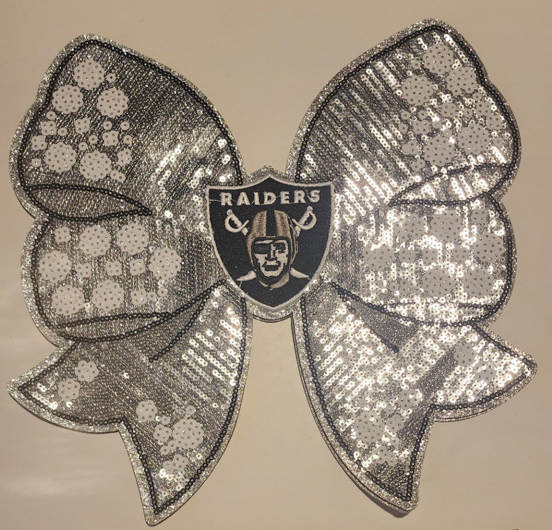 Raiders Bow Sequence Iron On Patch