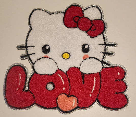 Hello Kitty Love Iron On Patch