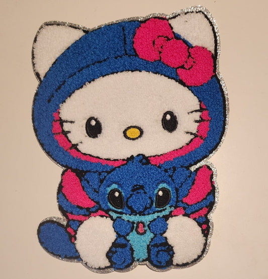 Hello Kitty with Stitch Iron On Patch