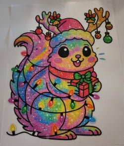 Squirrel with Christmas Lights HT